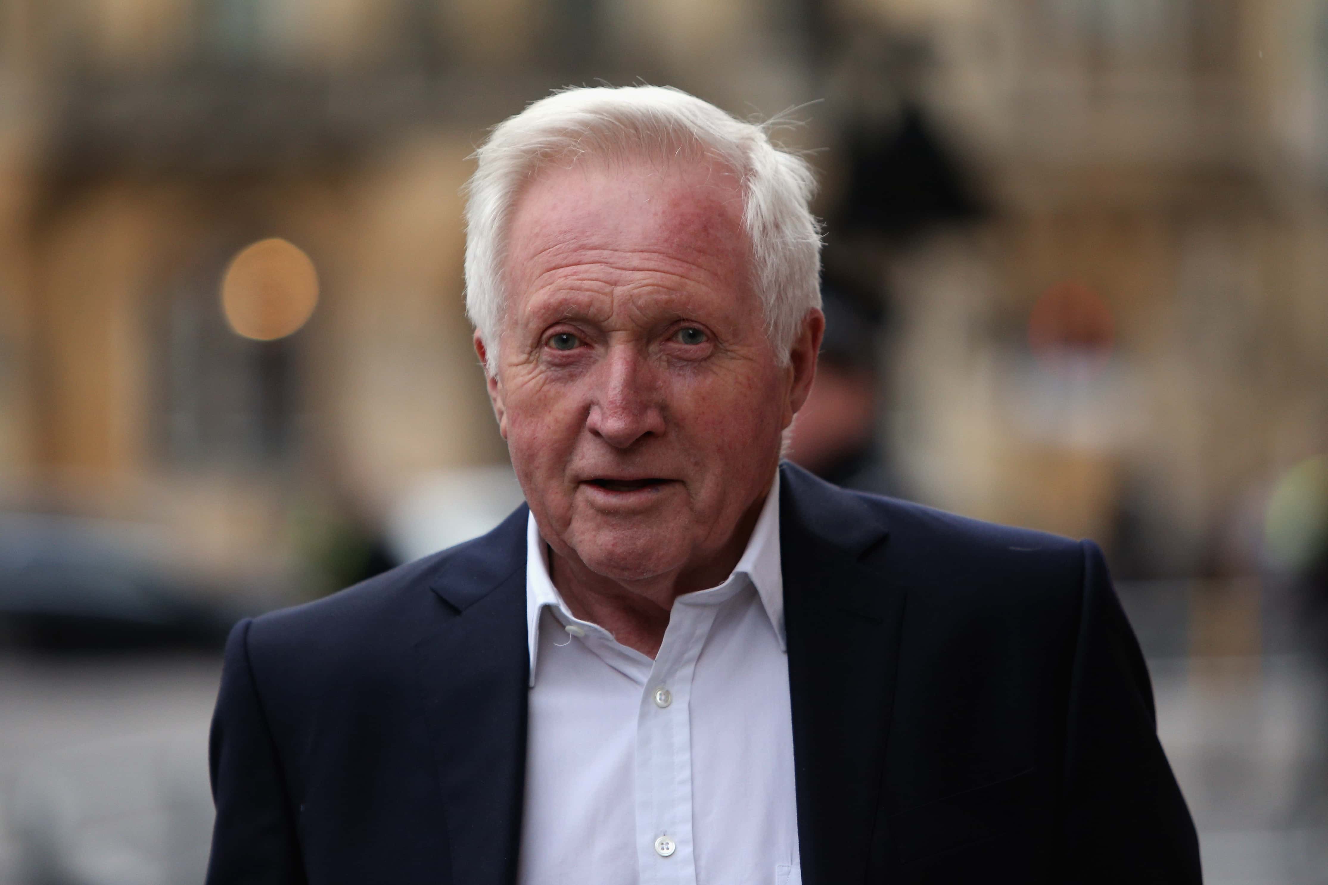 British journalist and TV presenter David Dimbleby arrives at Methodist Central Hall ahead of tonights Live TV debate on April 16, 2015 in London, England. Labour leader Ed Miliband, UKIP's Nigel Farage, SNP leader Nicola Sturgeon, Leanne Wood of Plaid Cymru and the Greens' Natalie Bennett will all take part in a Live BBC TV debate this evening. Britain goes to the polls in a General Election on May 7.