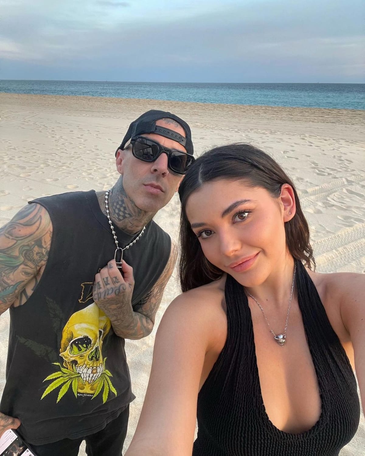 Travis Barker with Atiana De La Hoya (Instagram/@travisbarker)