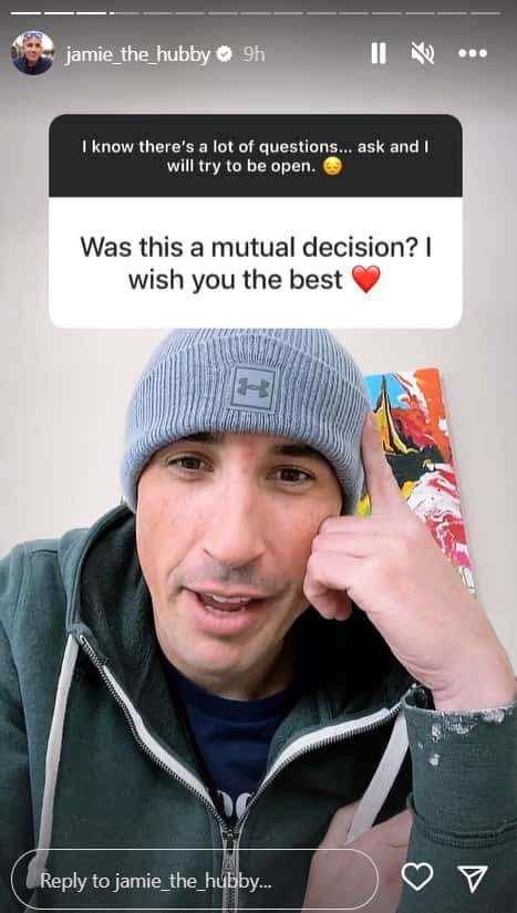 Jamie Thompson answers questions on separation in his Instagram stories (Instagram/@jamie_the_hubby)