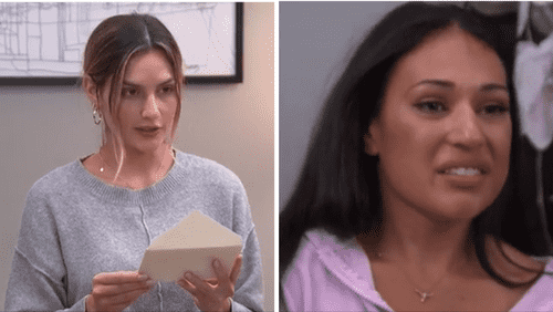 Mercedes breaks down after hearing her name on a group date card in 'The Bachelor' (ABC)