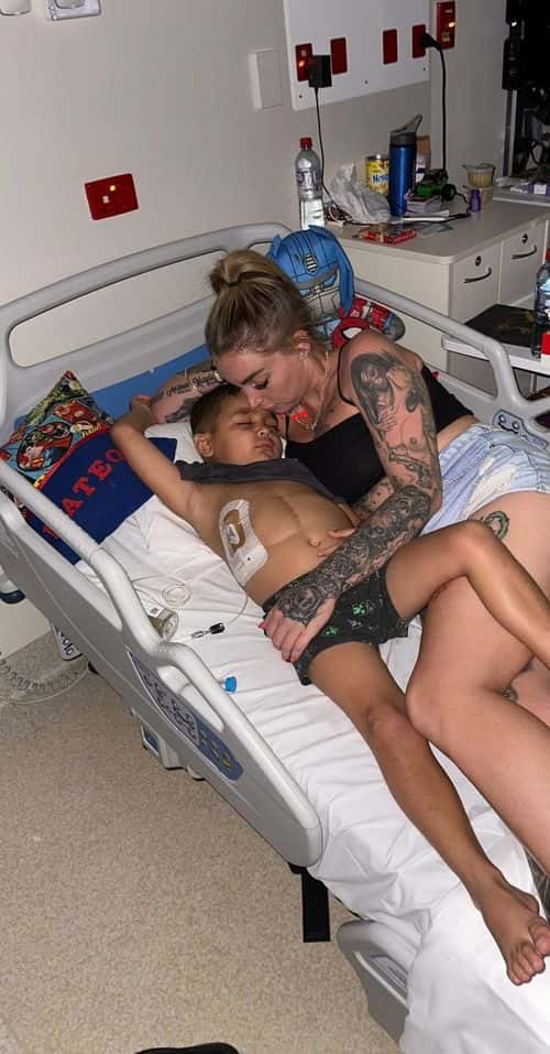 Shalyn Eggleton claimed it is ‘hell’ to see her son struggling for more than three years. (Shalyn Eggleton/Facebook)