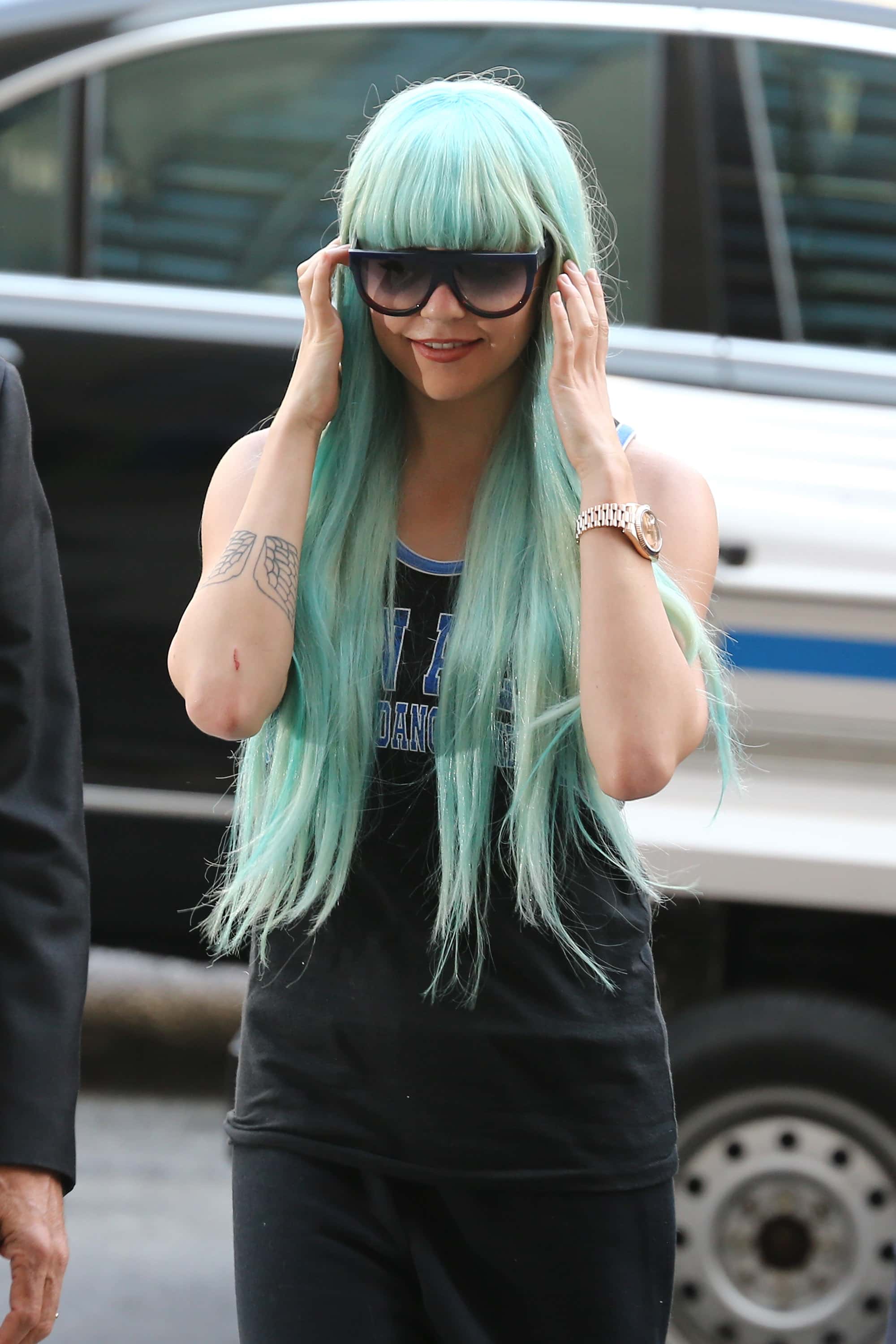 Amanda Bynes attends an appearance at Manhattan Criminal Court on July 9, 2013 in New York City. Bynes is facing charges of reckless endangerment, tampering with evidence and criminal possession of marijuana in relation to her arrest on May 23, 2013.