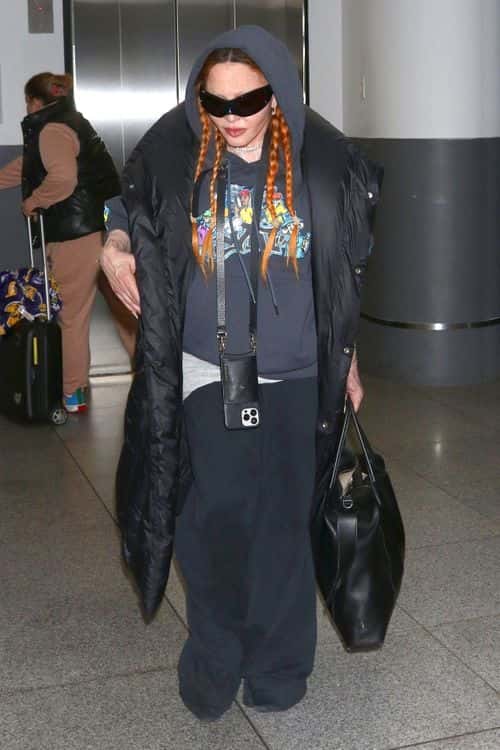 Madonna at JFK (Photo: Backgrid)