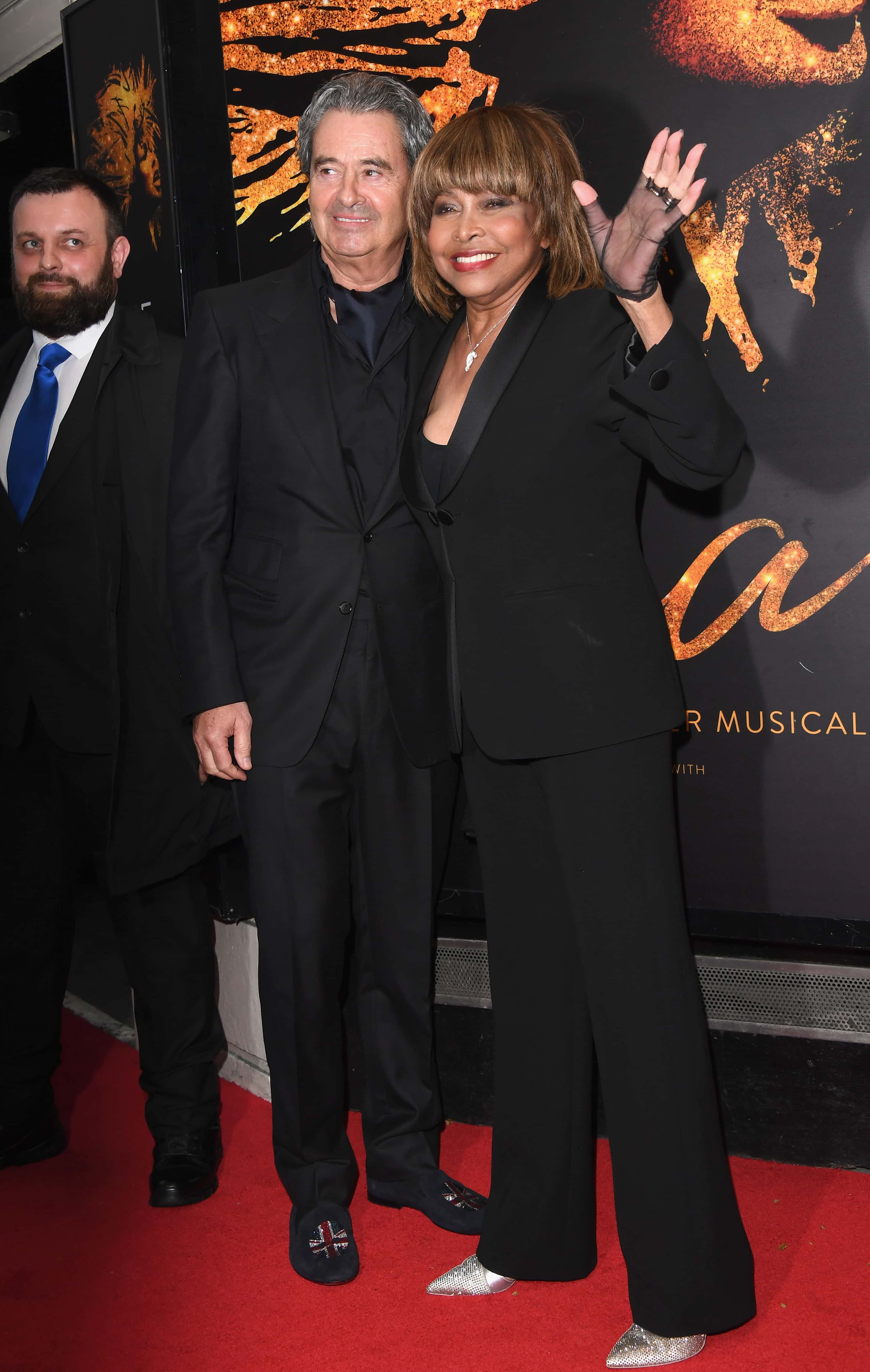 Tina Turner (R) and Erwin Bach attend the opening night of 'Tina' the Tina Turner musical at Aldwych Theatre on April 17, 2018, in London, England. (Photo by Stuart C. Wilson/Getty Images)
