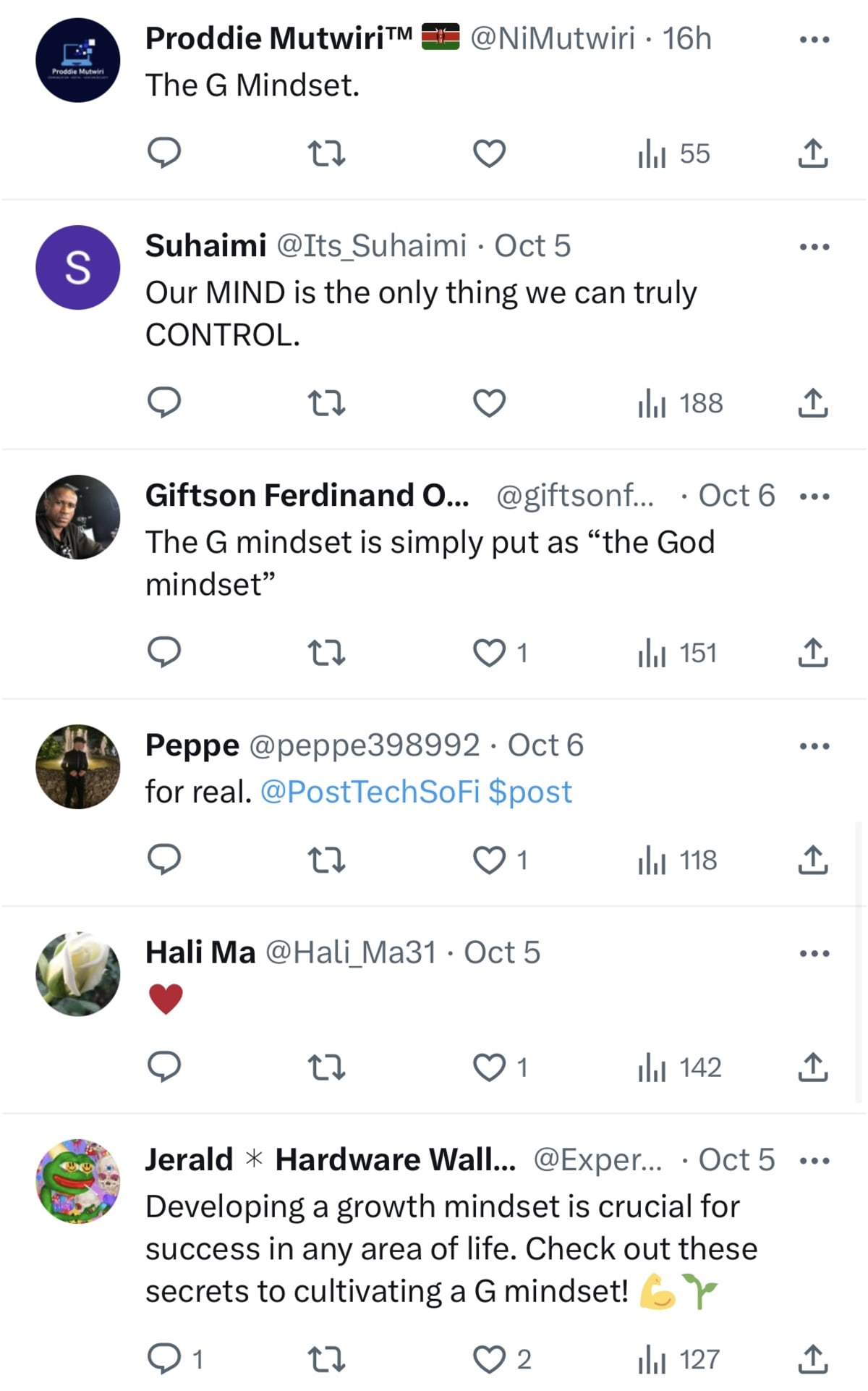 Comments on Top G's video (@Therealworld/Twitter)