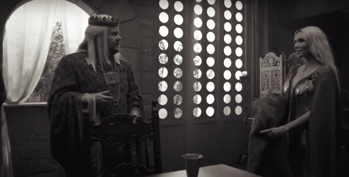 'House of the Dragon' parody 'The Targashians' featuring James Corden and Kim Kardashian on The Late Late Show (CBS)