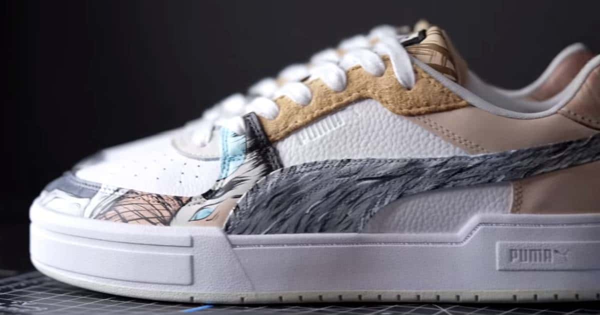 Puma Custom shoe that Marko gifted to Joe Rogan (MARKO/ YouTube)
