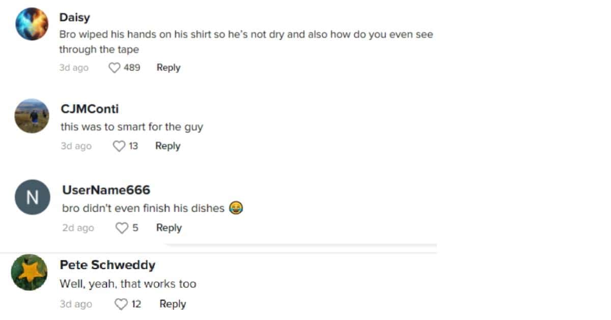 Khaby Lame's Apron video comment section (Khaby Lame/ TikTok)