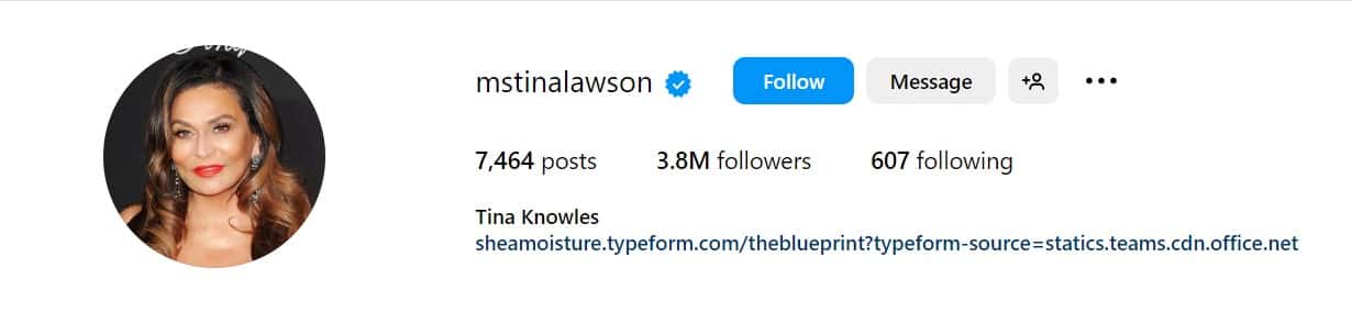 Beyonce's mom changed Tina Knowles-Lawson to just Tina Knowles (Instagram/@mstinalawson)