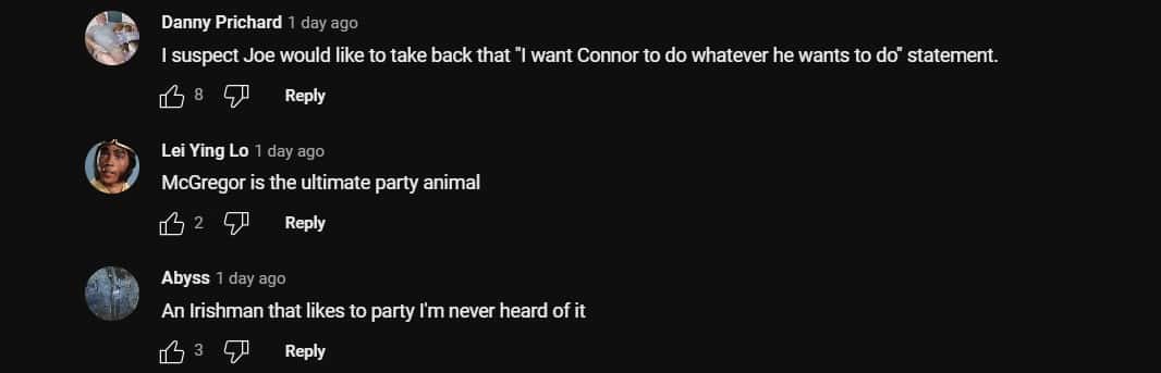 Many users came forward to state their opinions on Rogan's thoughts on McGregor (JRE/YouTube)