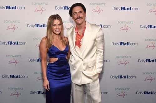 (L-R) Ariana Madix and Tom Sandoval attend DailyMail.com and TMX opening celebration of Schwartz & Sandy's on July 19, 2022 in Los Angeles, California.