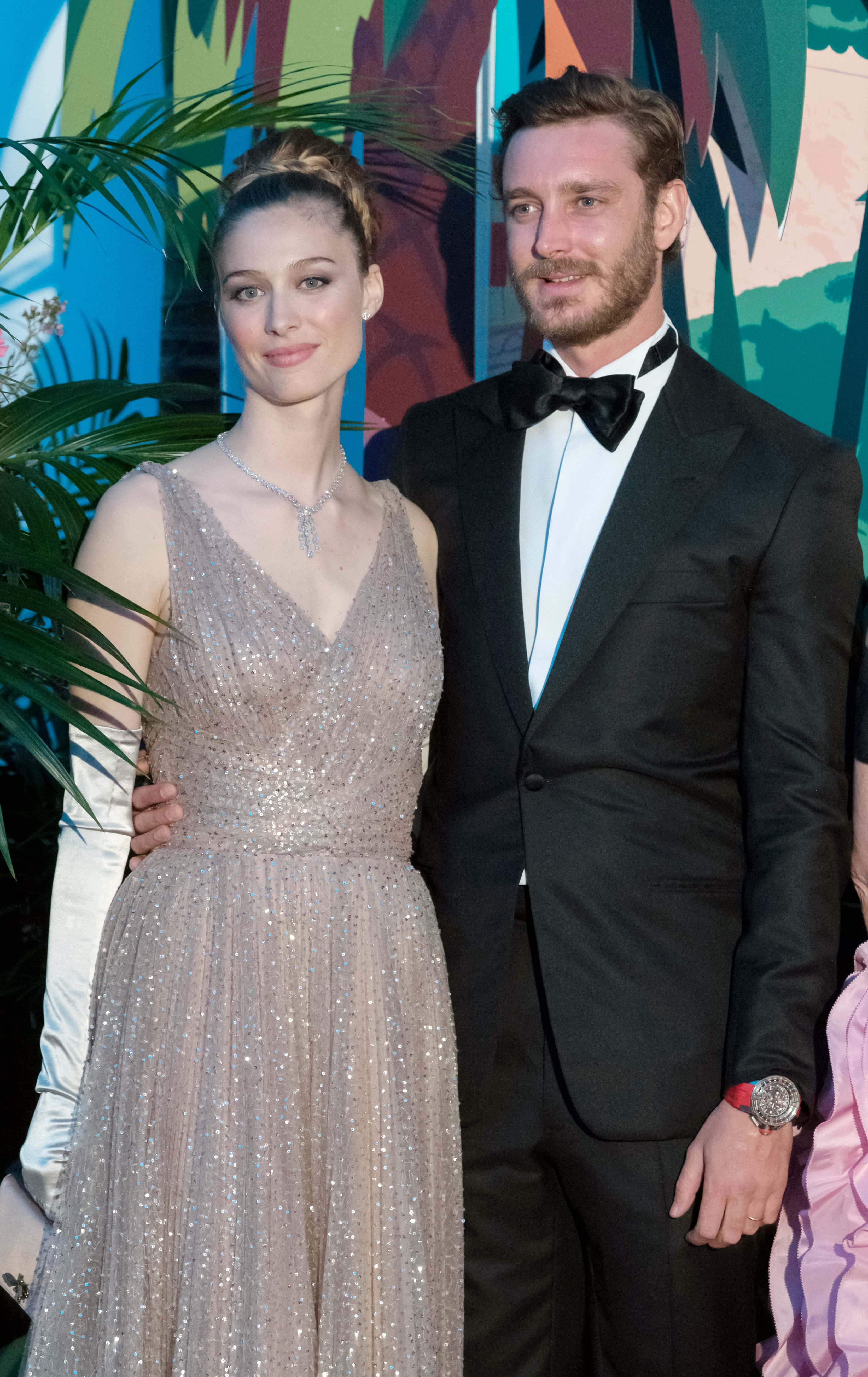 (L-R) Beatrice Borromeo and Pierre Casiraghi attend the Rose Ball 2019 to benefit the Princess Grace Foundation on March 30, 2019, in Monaco, Monaco. (Photo by PLS Pool/Getty Images)