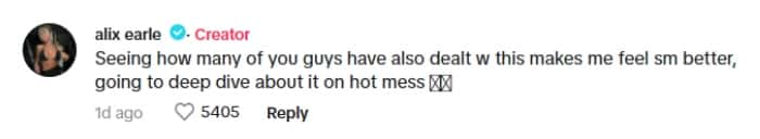 Alix Earle felt better (alixearle/ TikTok)