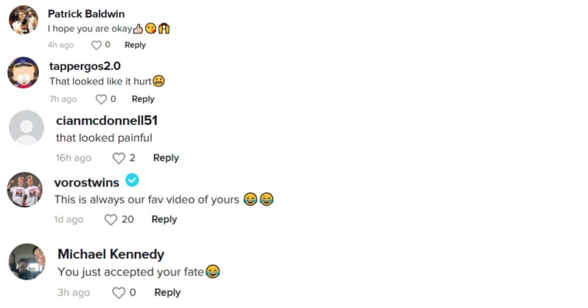 Comments on Olivia Dunne's video on TikTok (livvy/ TikTok)