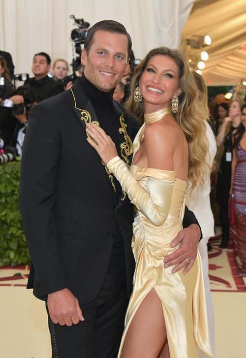 Tom Brady and Gisele Bundchen attends the Heavenly Bodies: Fashion & The Catholic Imagination Costume Institute Gala at The Metropolitan Museum of Art on May 7, 2018 in New York City.