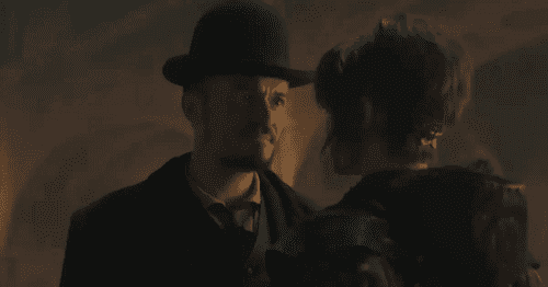 Orlando Bloom and Cara Delevingne in 'Carniavl Row' (Prime Video)