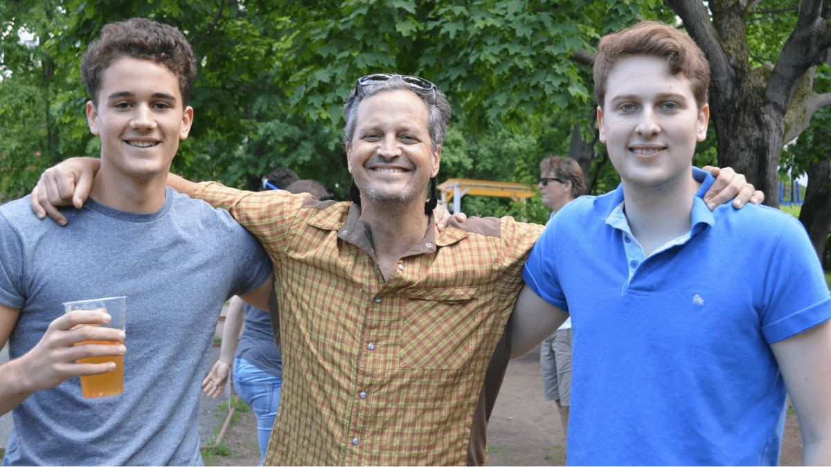 Marc Fogel, 61, pictured with his sons, Ethan Fogel and Sam Fogel (Credits: Jane Fogel/Facebook)
