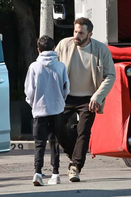 Ben Affleck with stepson, Max, in LA. (Backgrid)