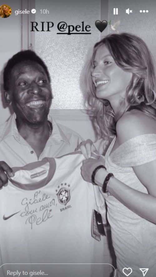 Gisele's tribute to Pele. (@gisele/Instagram)