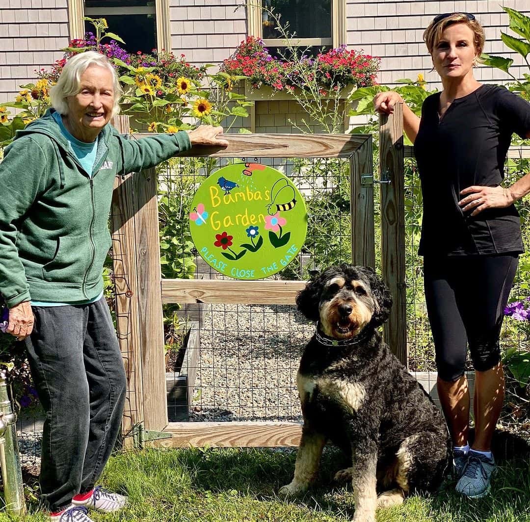 Mika Brzezinski shared a picture of her, Bamba, and 'Bamba's garden' (Instagram/@mikabrzezinski)