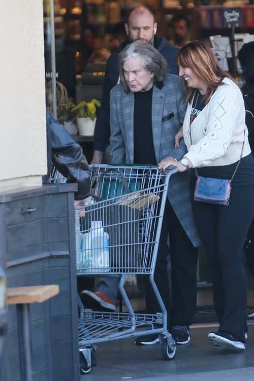 The outing for the celebrity power couple came day after Sharon was released from the hospital. (Backgrid)