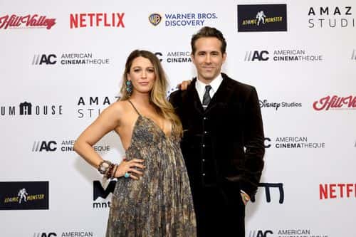 (L-R) Blake Lively and Honoree Ryan Reynolds attend the 36th Annual American Cinematheque Awards at The Beverly Hilton on November 17, 2022 in Beverly Hills, California.