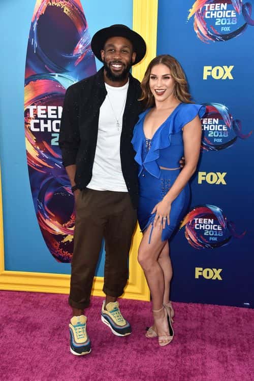Stephen Boss and Allison Holker attend FOX's Teen Choice Awards at The Forum on August 12, 2018 in Inglewood, California. (Photo by Frazer Harrison/Getty Images)
