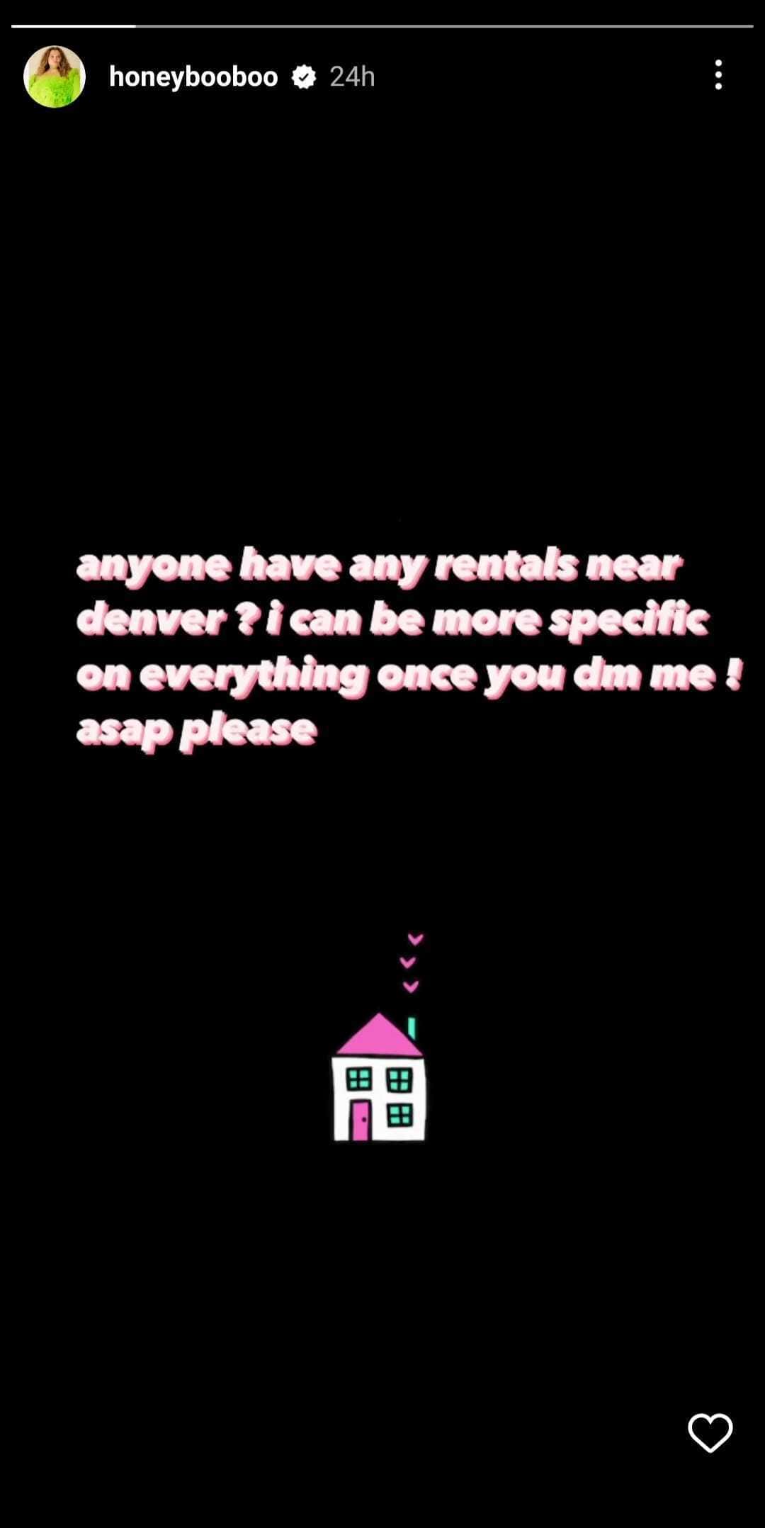 'Mama June' star Honey Boo Boo looks out for rentals in Denver (Instagram/@honeybooboo)
