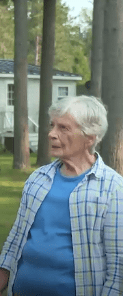 Ms Perkins grabbed a chair to use as a shield, but was struck on the cheek and forehead during the encounter (globalnews/YouTube)