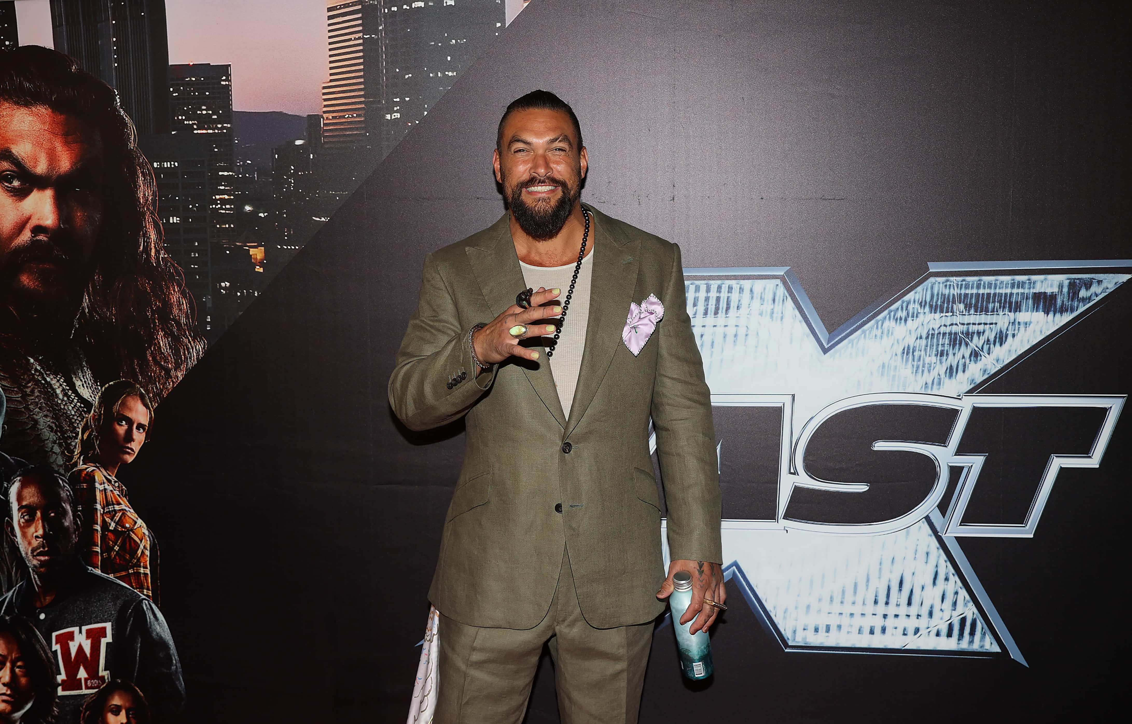 AUCKLAND, NEW ZEALAND - MAY 13: Jason Momoa attends a FAST X Special New Zealand Fan Screening, hosted by Jason Momoa on May 13, 2023 in Auckland, New Zealand. (Photo by Fiona Goodall/Getty Images for Universal Pictures)