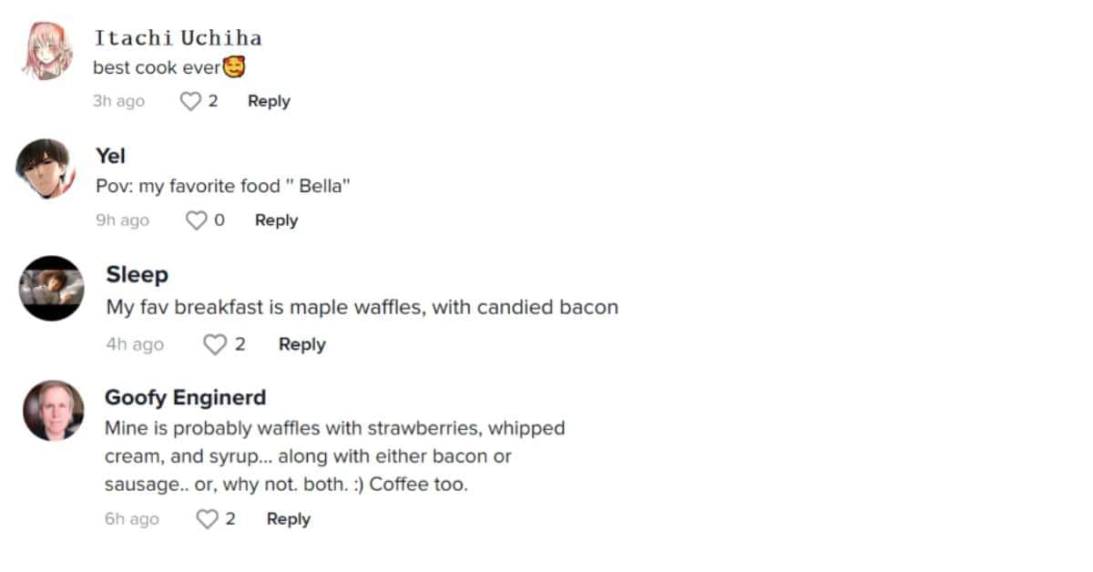 Bella Poarch comment section on TikTok (bellapoarch/ TikTok)