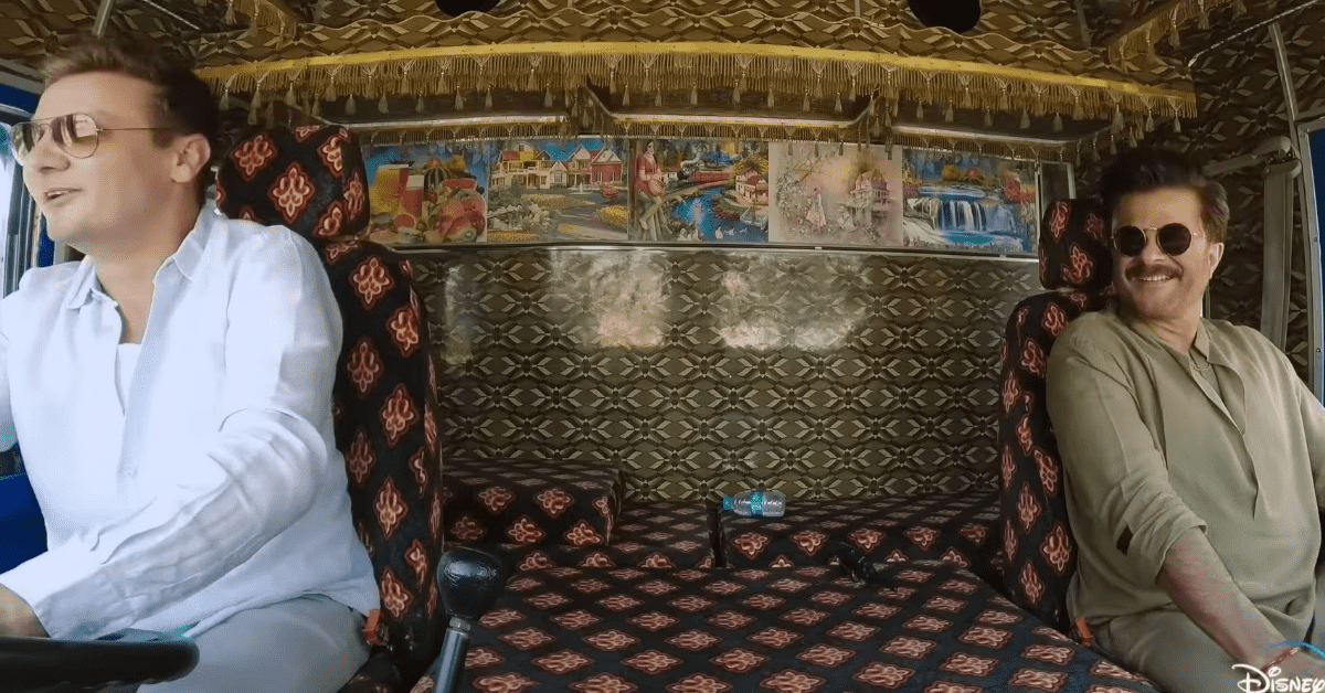 (L-R) Jeremy Renner and Anil Kapoor in 'Rennervations' (Disney+)