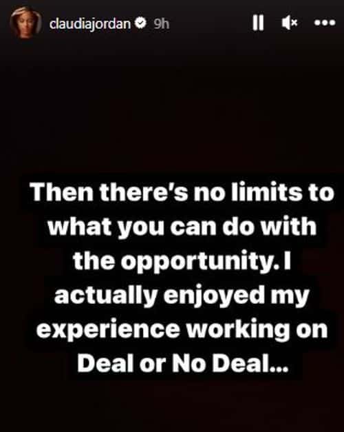 Claudia Jordan enjoyed her experience on the show (Claudia Jordan/ Instagram)