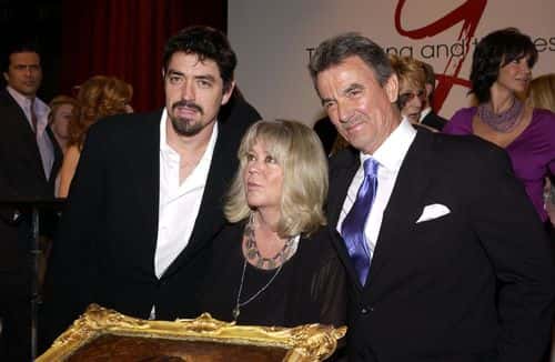 (R-L) Actor Eric Braeden, his wife Dale and their son Christian celebrate Braeden's 25th anniversary playing legendary character Victor Newman on 