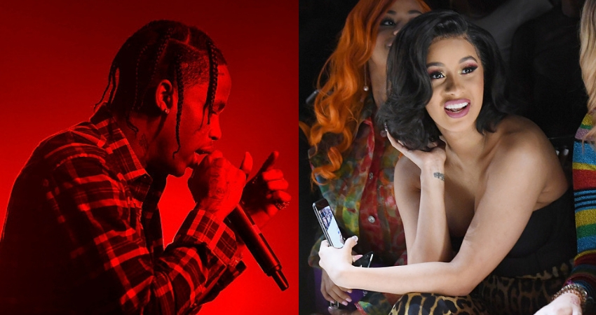 Cardi B and Travis Scott are on the top of the list to perform alongside Maroon 5 at the Super Bowl (Getty Images)