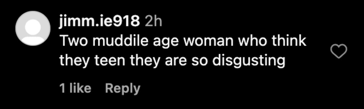 Comments on Stacey and Darcey Silva's post (@thesilvatwins/Instagram)