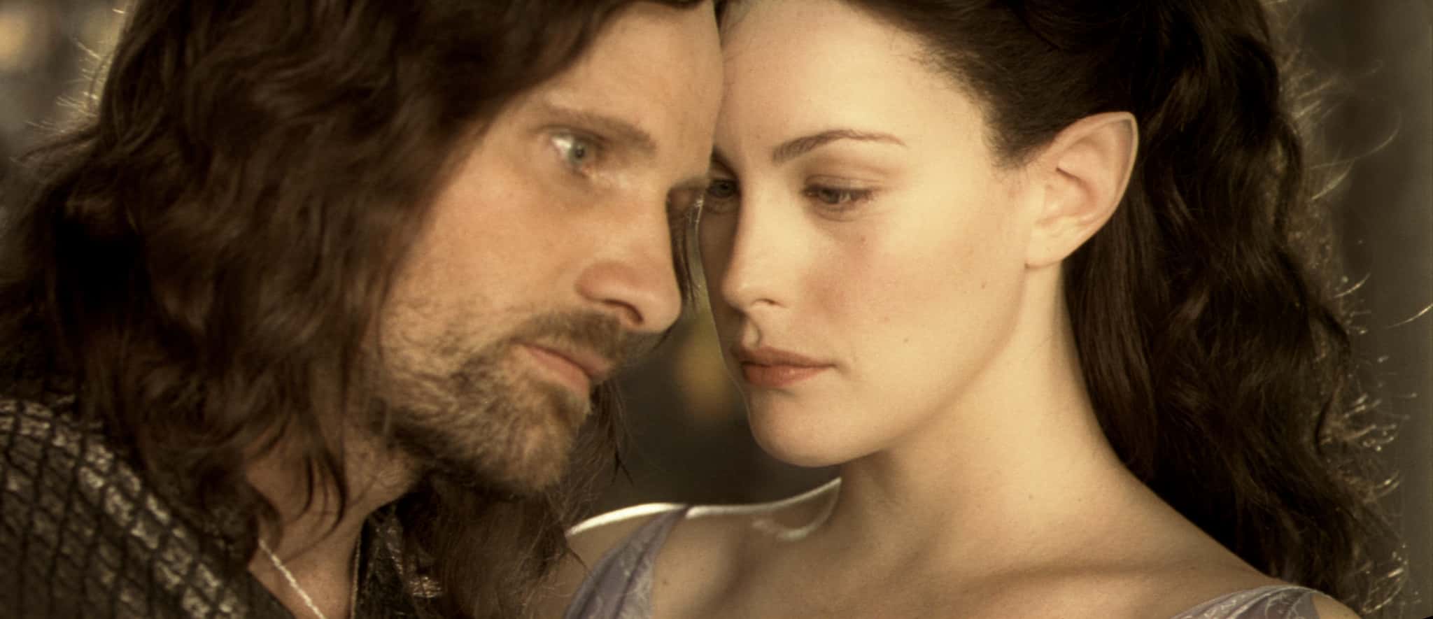 Viggo Mortensen as Aragon and Liv Tyler as Arwen in 'Lord of the Rings: The Two Towers' (New Line Cinema)