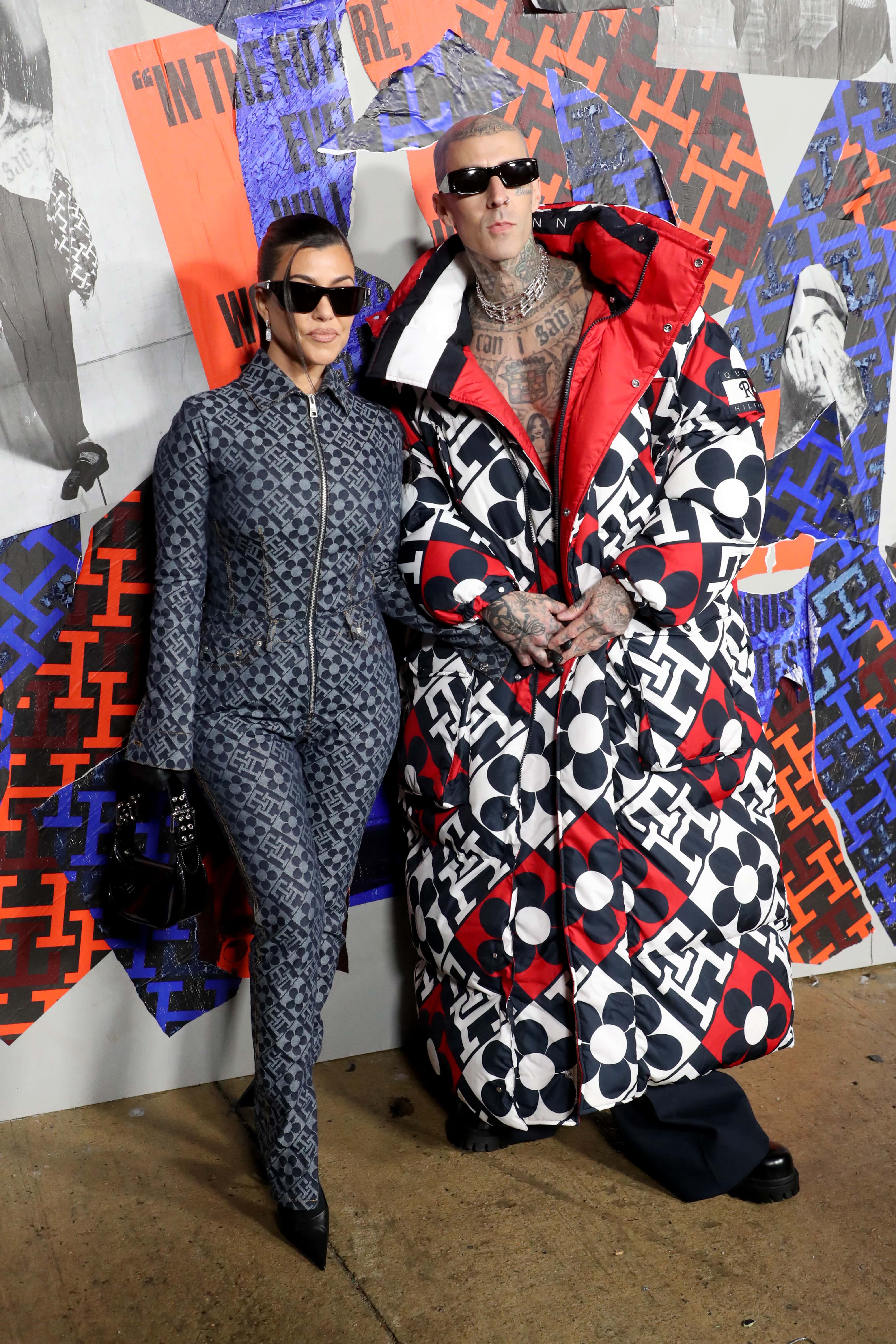 Kourtney Kardashian and Travis Barker attend the Tommy Hilfiger fashion show during September 2022 New York Fashion Week: The Shows on September 11, 2022 in New York City.