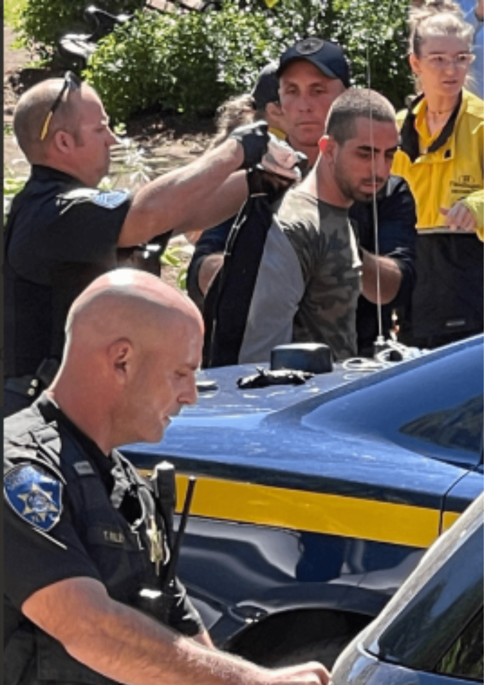 Hadi Matar was apprehended by the NYPD (Masih Alinejad/Twitter)