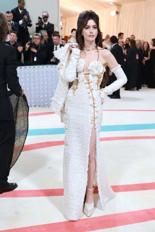 Anne Hathaway attends The 2023 Met Gala Celebrating 