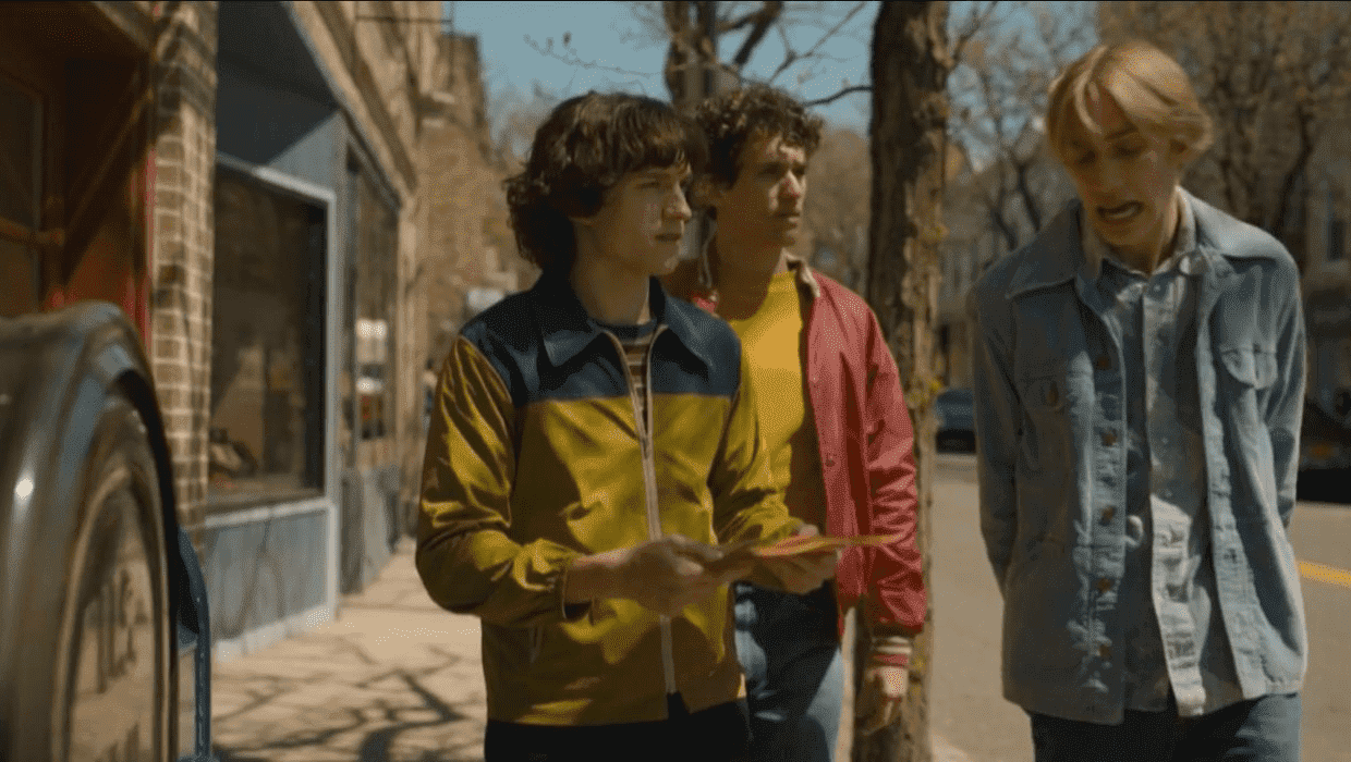 Apple TV+ 'The Crowded Room' stars Tom Holland as Danny Sullivan, Levon Hawke as Johnny, and Sam Vartholomeos as Mike (Apple TV+)