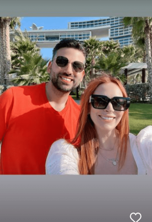 Pregnant Lindsay Lohan and her husband have been enjoying a 'babymoon' together as they anticipate the arrival of their little one (Instagram/@lindsaylohan)