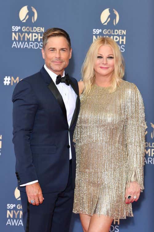 Rob Lowe and wife Sheryl Berkoff attend the closing ceremony of the 59th Monte Carlo TV Festival on June 18, 2019 in Monte-Carlo, Monaco.