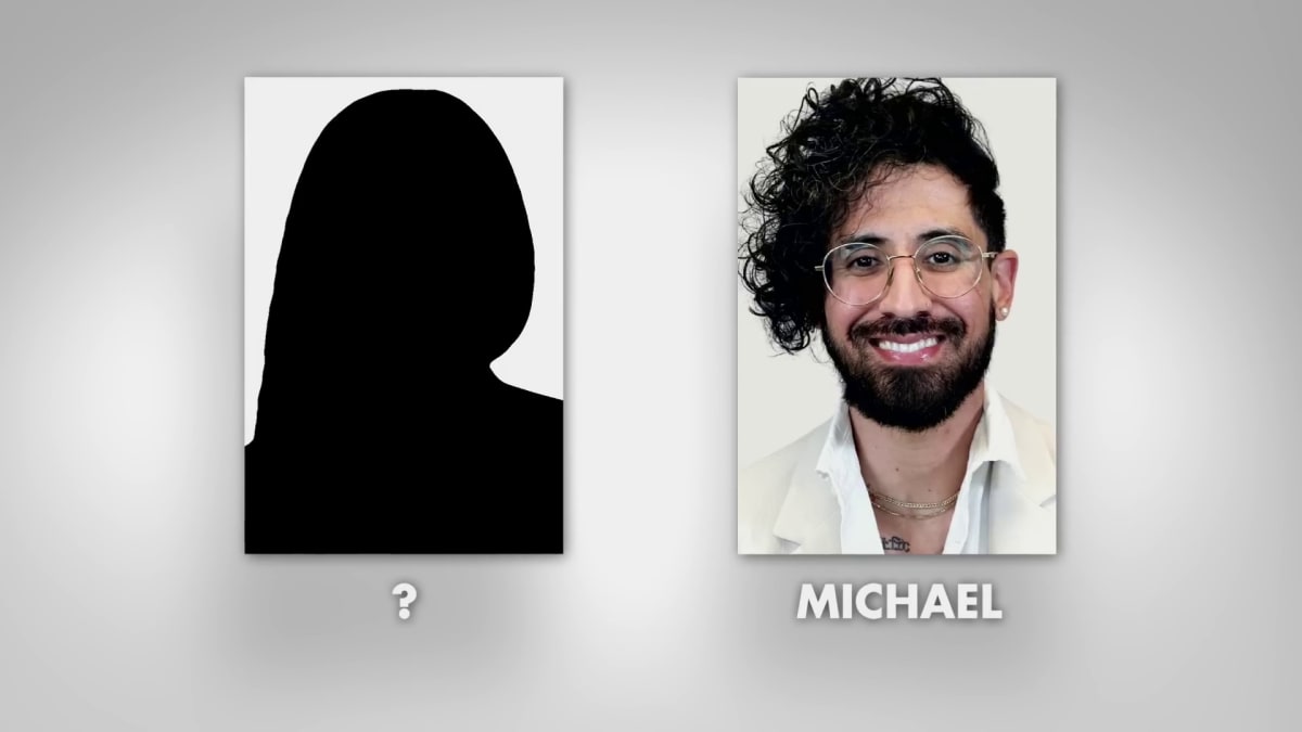 Michael and his soon-to-be-revealed secret match (YouTube/Lifetime)