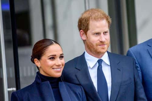 Meghan, Duchess of Sussex and Prince Harry, Duke of Sussex visit One World Observatory at One World Observatory on September 23, 2021 in New York City. (Photo by Roy Rochlin/Getty Images)
