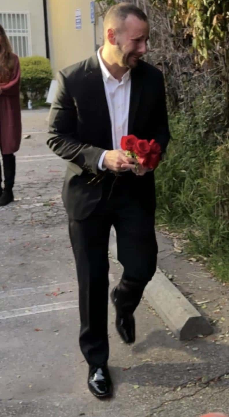 Jason Abate at a vigil held for Beau Mann (Image provided by Jason Abate)