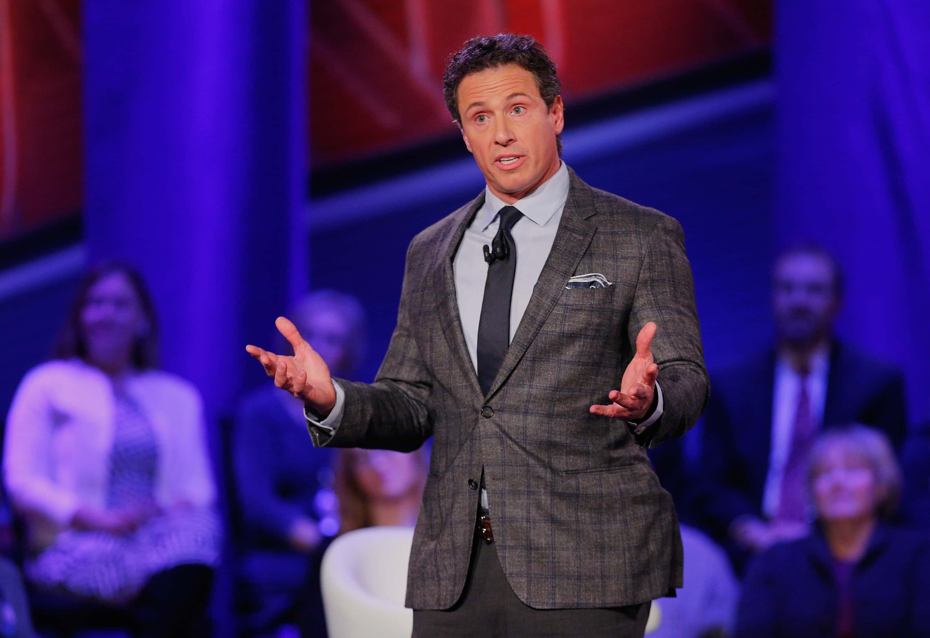 Moderator Chris Cuomo speaks at a town hall forum hosted by CNN at Drake University on January 25, 2016 in Des Moines, Iowa. Democratic presidential candidates Senator Bernie Sanders, Hillary Clinton and Martin O'Malley are scheduled to speak at the event.