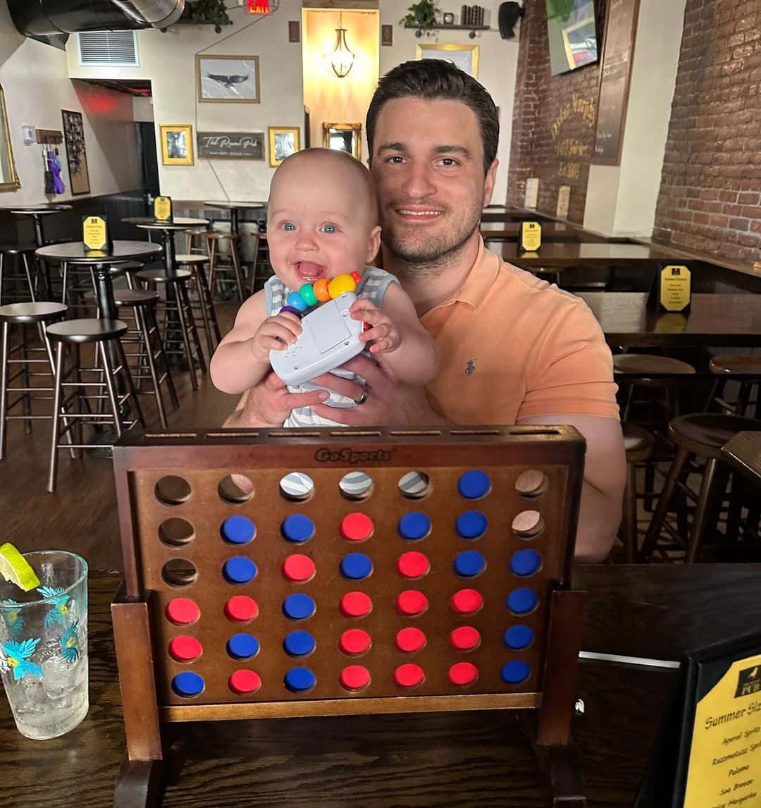Carley Shimkus' husband Peter Buchignani with son Brock (@carleyshimkus/Instagram)