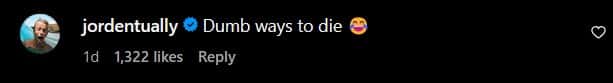 A user named this cahllenge a dumb way to die (mrbeast/Instagram)