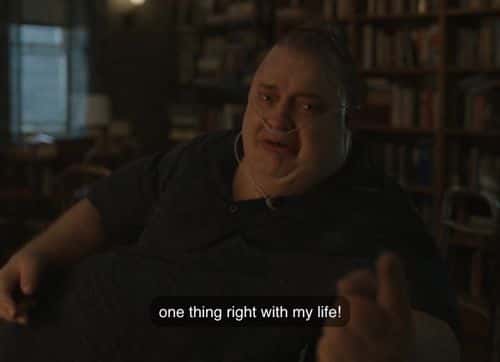 Brendan Fraser in a still from 'The Whale' (A24)